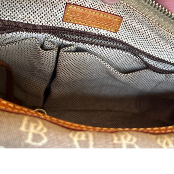 Vintage Dooney & Bourke Signature Canvas Handbag w/ Leather Trim Y2K - Picture 7 of 13